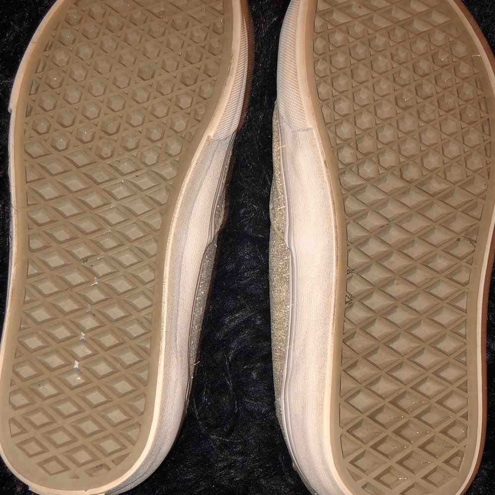 Women’s Silver Glitter Vans - Picture 3 of 4